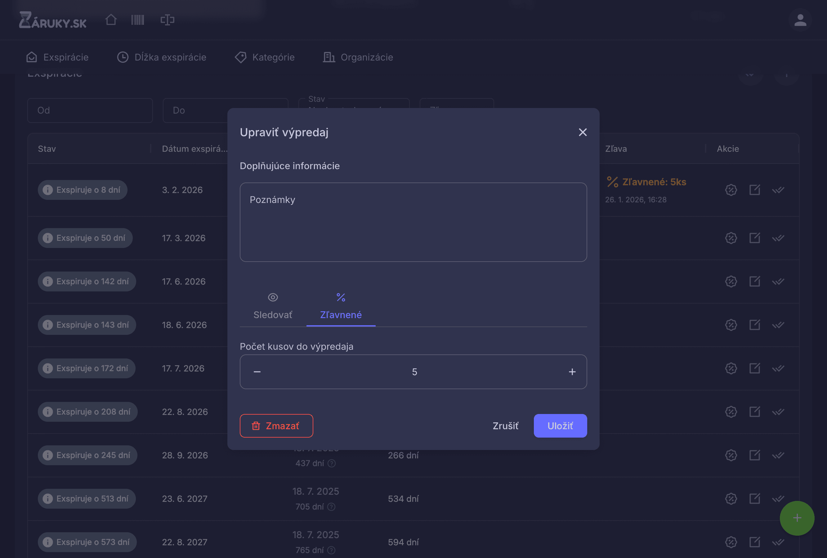 Označte tovar blížiaci sa ku koncu a zaraďte ho do výpredaja. Predaj so zľavou je lepší ako strata.